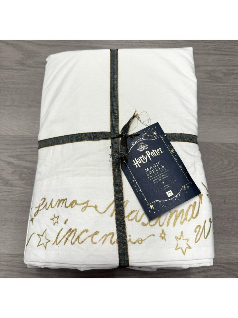 Harry Potter Pottery Barn Teen Magic Spells Sheet Set Full Double NEW NWT RARE!
